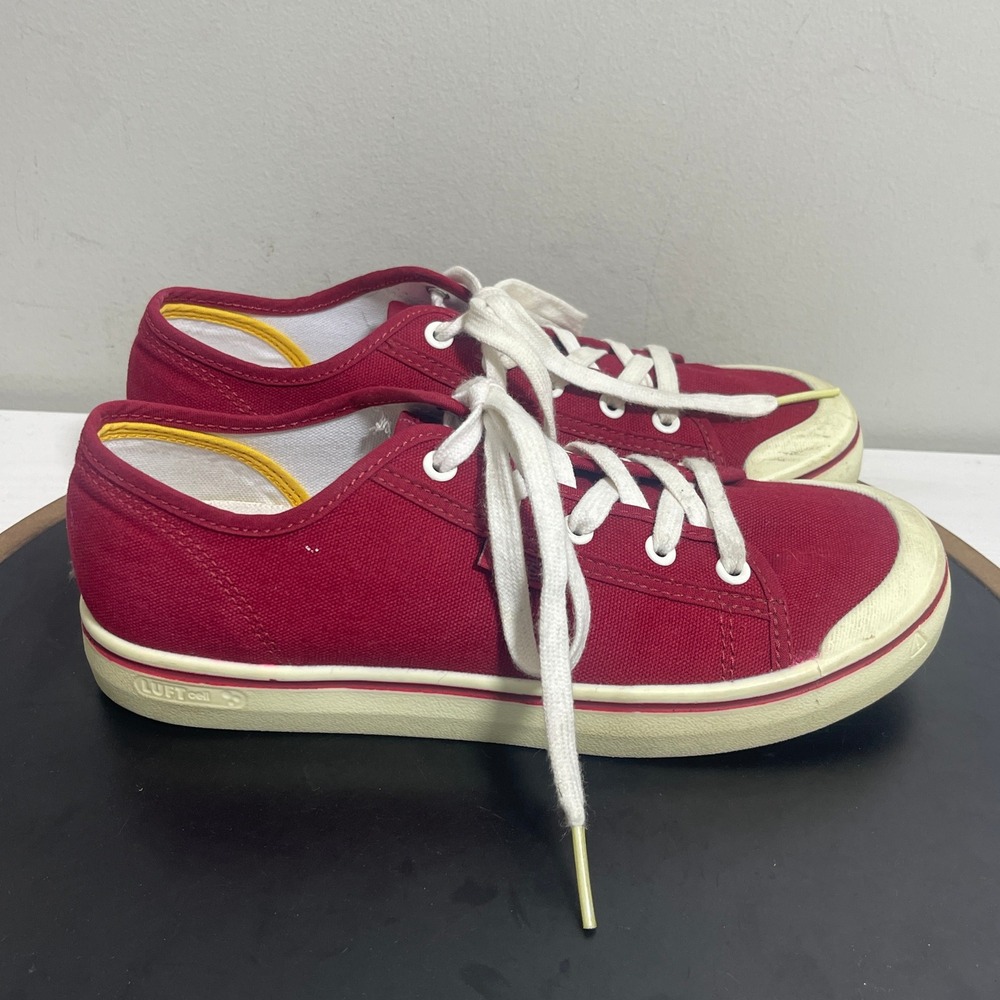 Keen Coronado Canvas Sneakers Women 8.5 Red Low Top Casual Shoes